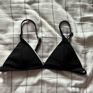 Black triangle bikini top